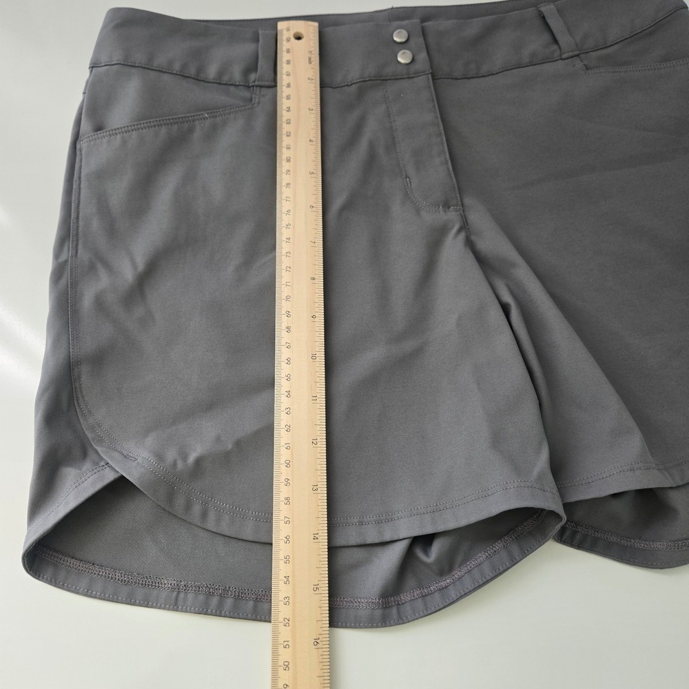adidas Golf Womens 10 Gray Performance Athletic Shorts Tulip Hem Solid - Picture 7 of 10